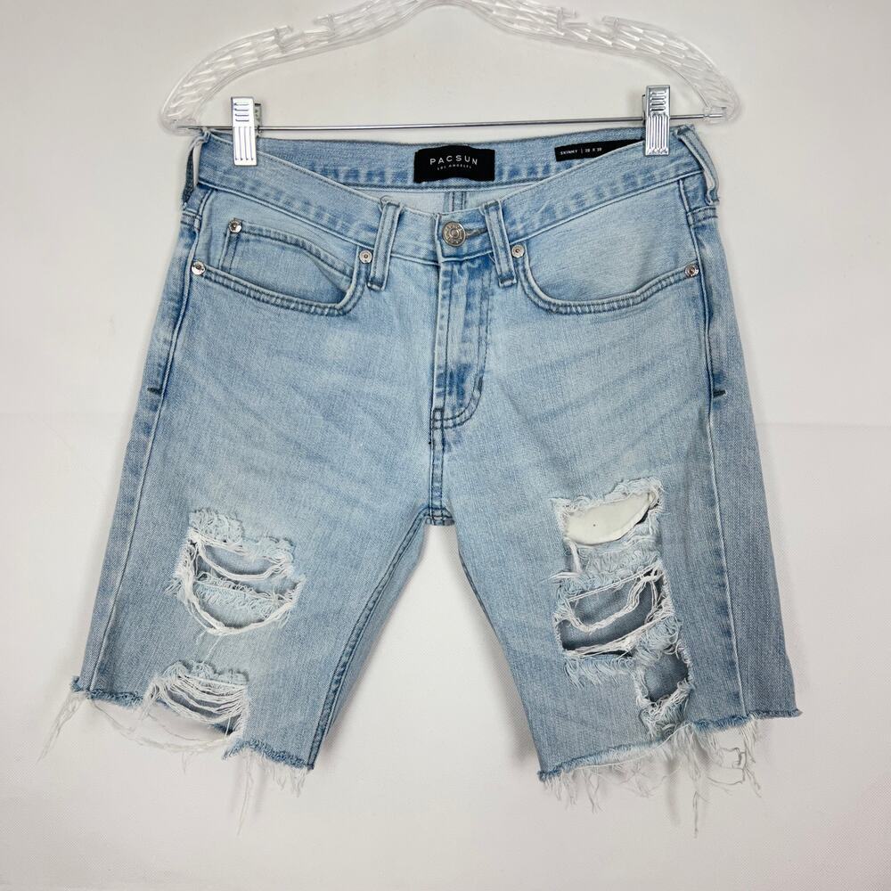 PacSun Distressed Denim Cut-Off Shorts Size 28